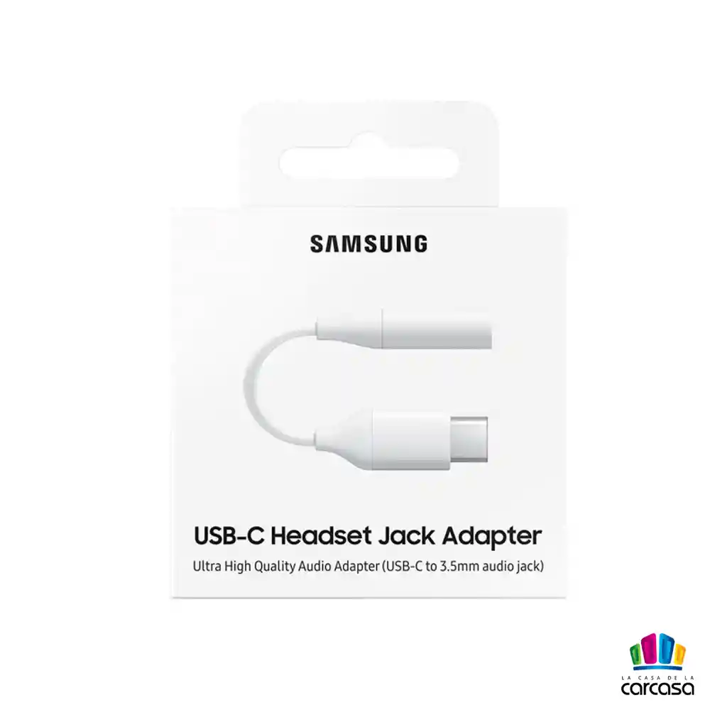 Conector Jack 3.5mm A Tipo C Samsung Blanco