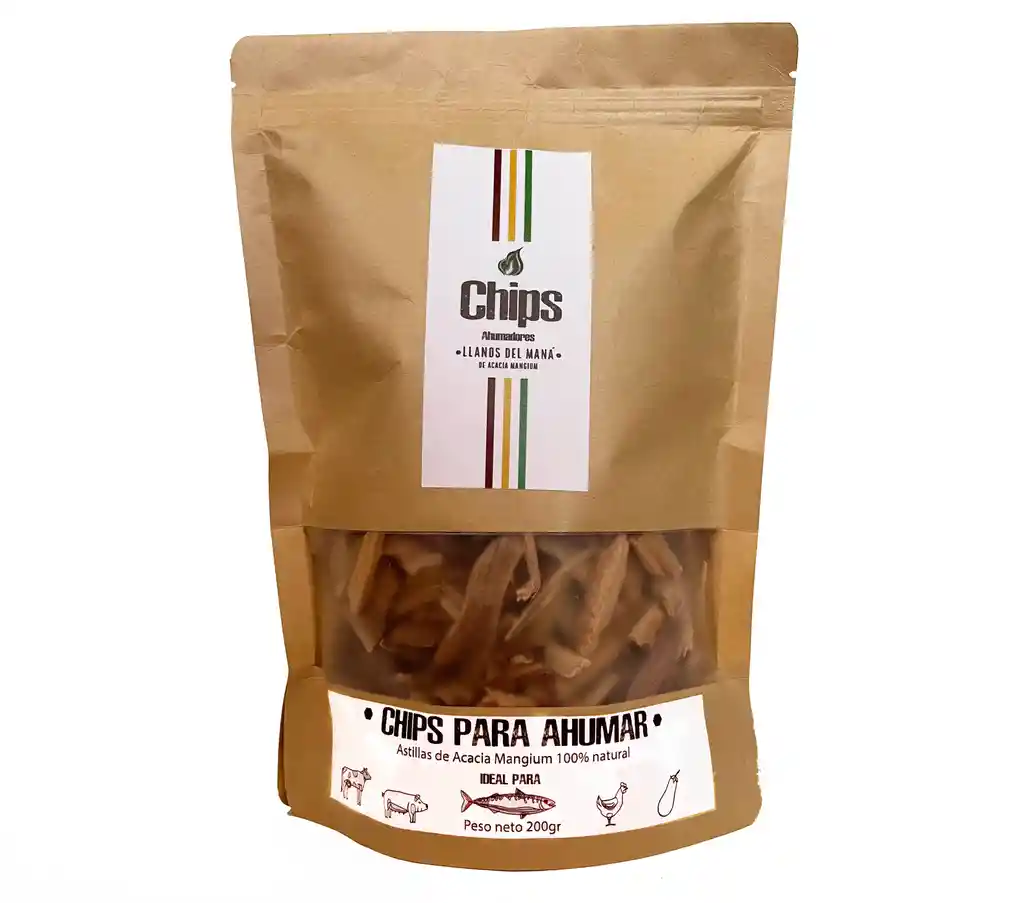 Chips Ahumadores De Acacia, Astillas Ahumadoras 200grs