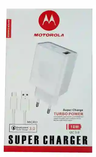 Motorola Cargador Micro Usb 3A 18W Carga Rapida