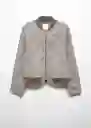 Chaqueta Hawai Gris Claro Vigoré Talla 24 Mujer Mango