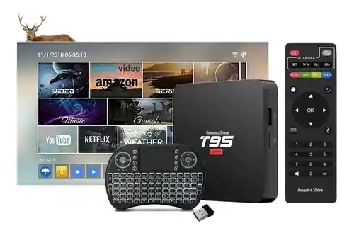 Combo Turbo T + Teclado Tv Box Quad Core Ram 4gb 32gb 8.1