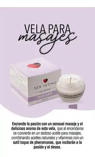 Sen Intimo Vela Sensual para masajes 25 mL