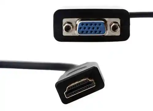 Convertidor Hdmi A Vga + Cable De Audio 3.5