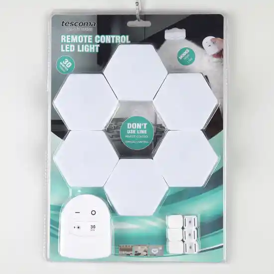 6 piezas de lampara para pared en forma hexagonal