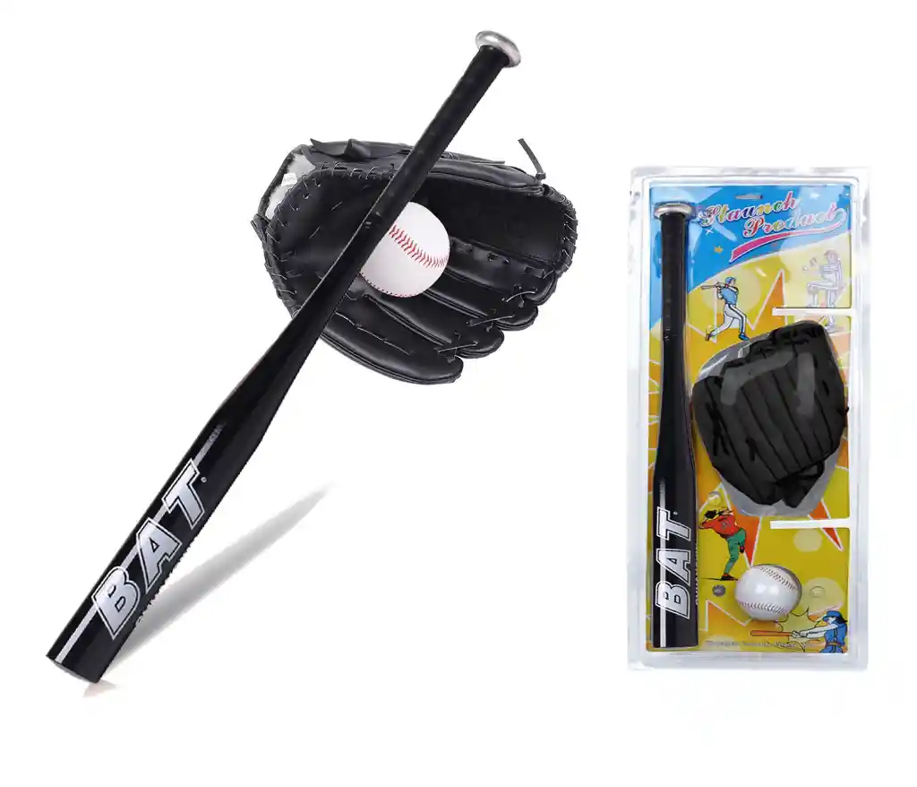 Kit Béisbol Bate Guante Pelota Set Para Niño