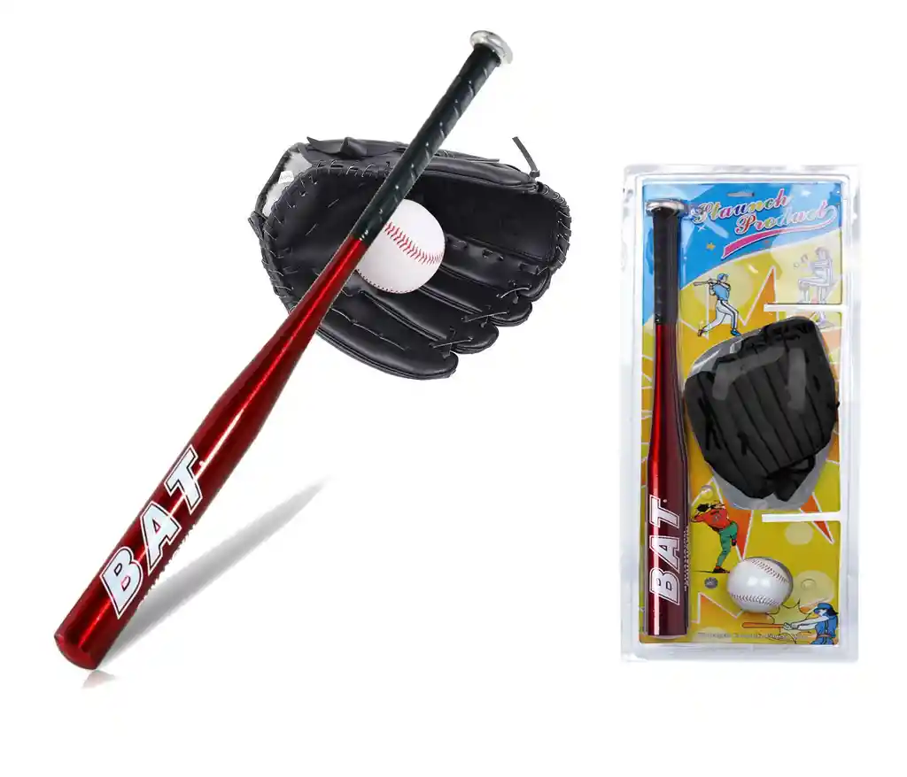 Kit Béisbol Bate Guante Pelota Set Para Niño