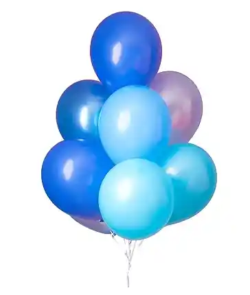 Bouquet de 6 globos R12 tonos azules