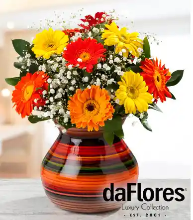 Gerberas en Florero de Lujo