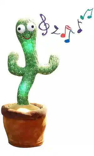 Cactus con canción musical bailarin