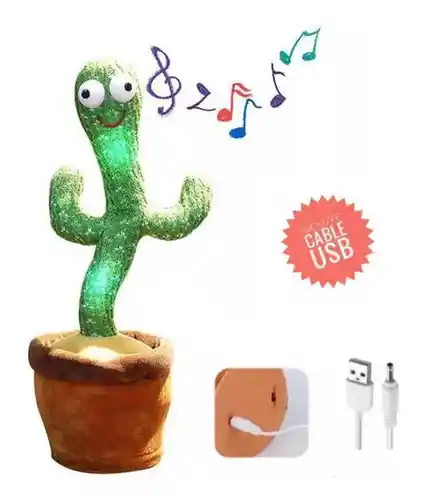 Cactus con canción musical bailarin