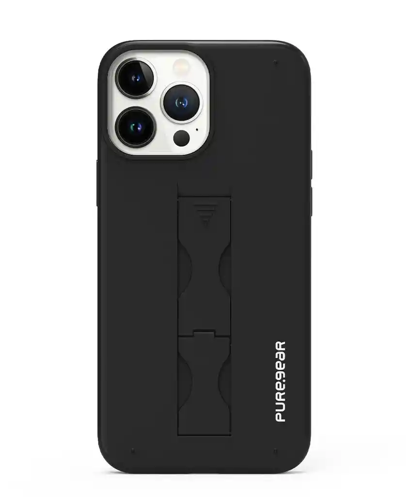 Estuche Protector Iphone 13 Pro Marca Puregear Slimstik Con Soporte Negro