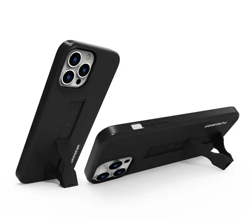 Estuche Protector Iphone 13 Pro Marca Puregear Slimstik Con Soporte Negro