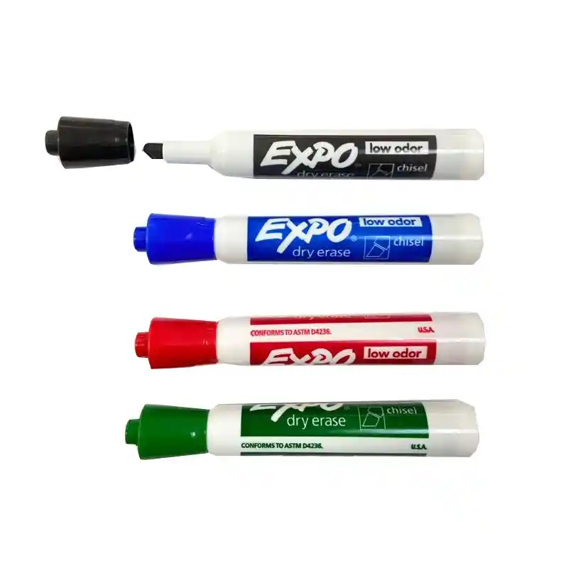 Marcador Borrable Para Tablero X 4 Unds Expo.