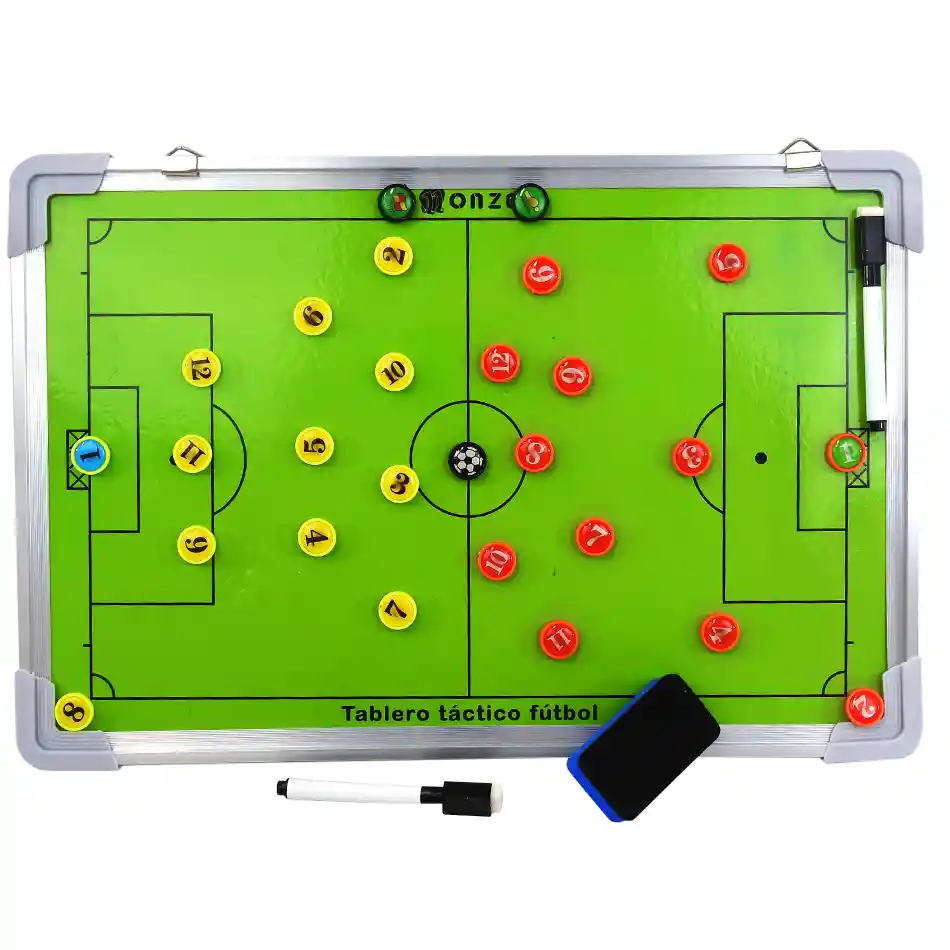 Kit Pizarra Tabla Tactica Para Futbol Magnetica + Silbato Fox 40