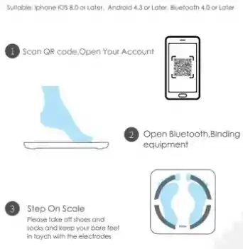 Báscula Inteligente Pesa Personas Bluetooth
