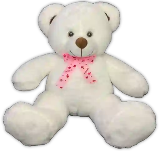 Peluche Oso Sentado Blanco con Corbatin 45CM