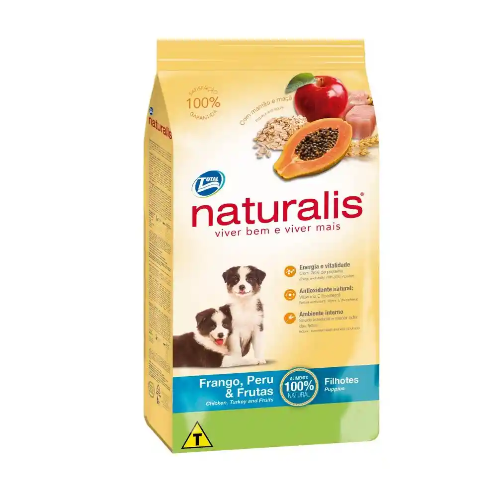 Naturalis Perro Filhote Frango & Peru Frutas 2Kg