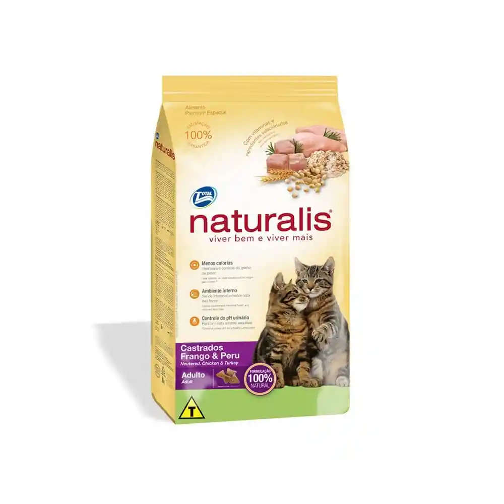 Naturalis Gato Adulto Castrado Frango & Peru 3Kg