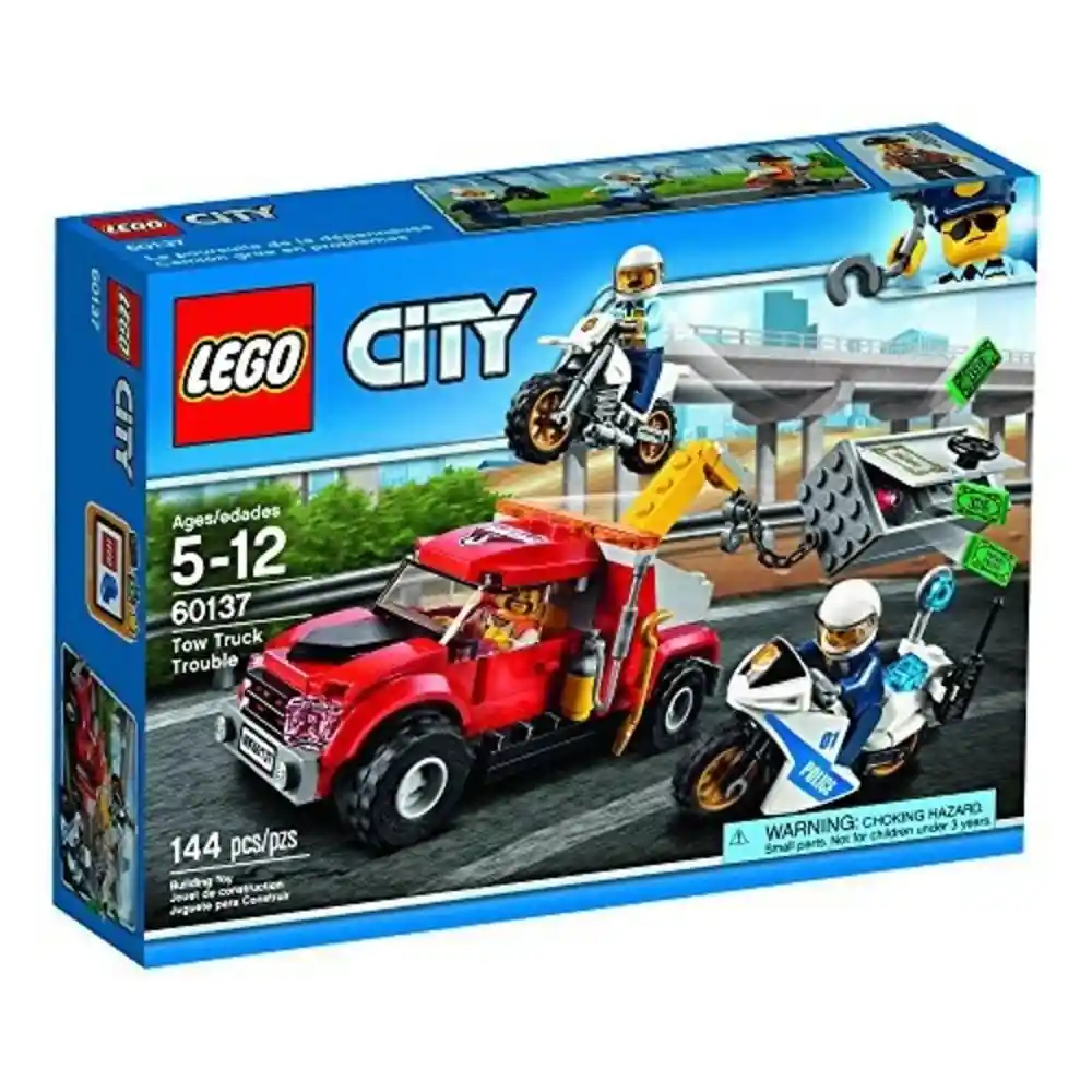 Lego City Camión Grúa En Problemas 60137 144 Piezas