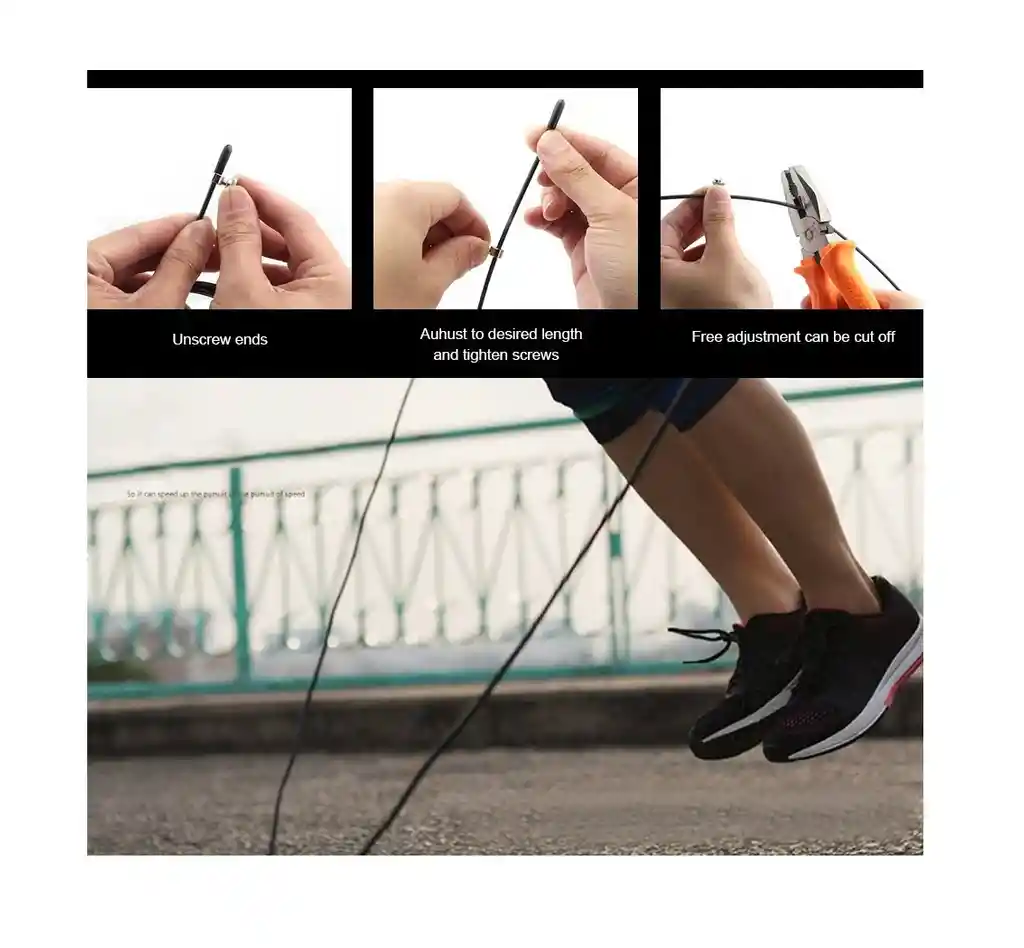 Lazo Cuerda Para Saltar Gtechz Velocidad Crossfit Guaya - Azul