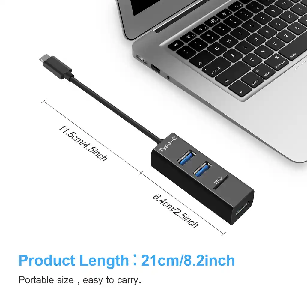 Macbook Hub Usb C 4 En 1 Multi Puerto Usb Sdcard Windows