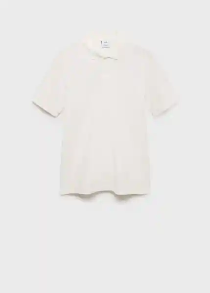 Camiseta Polo Rea Blanco Talla M Hombre Mango