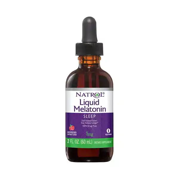 Natrol Melatonina Liquida 1 Mg Sabor Frambuesa 60 Ml (2 Fl. Oz)