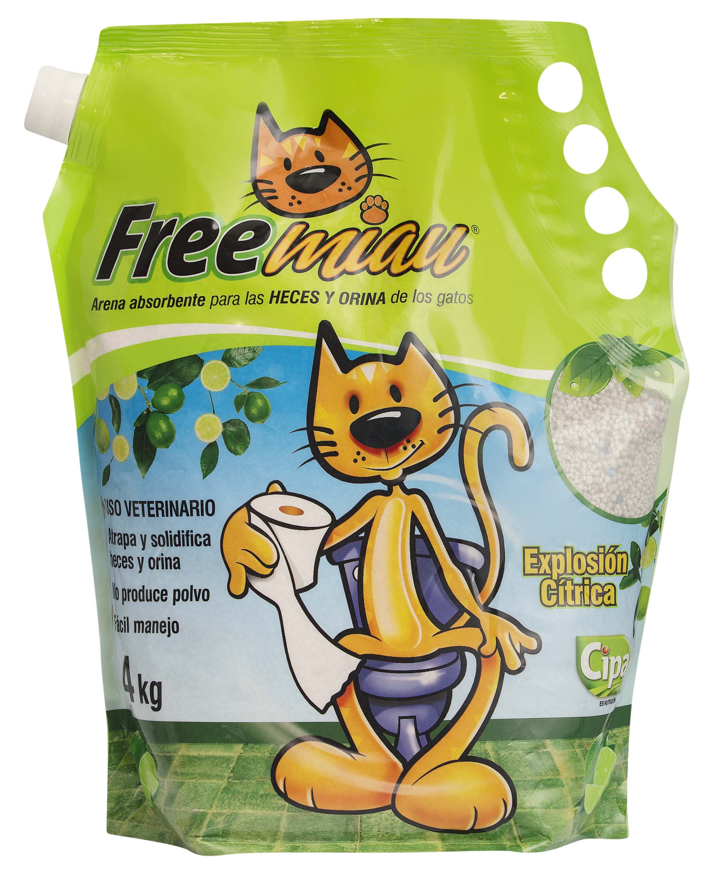 Freemiau Arena para Gatos Aroma Cítrica 4 kg