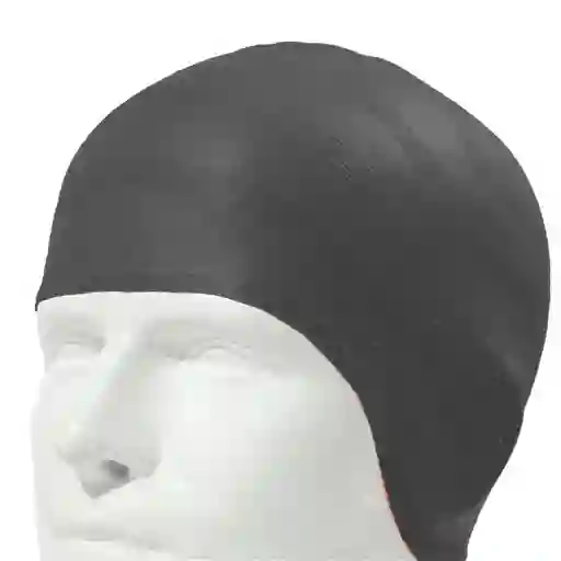 Gorro Natación Silicona Para Adulto Con Orejera - Negro