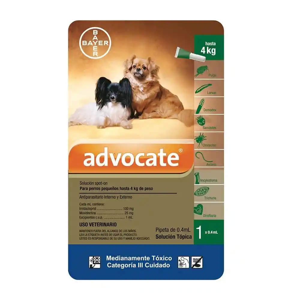 Advocate Perros x 0,4ml (hasta 4kg)