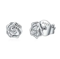 Aretes Pendientes Para Mujer Rosas Fabricados En Plata 925