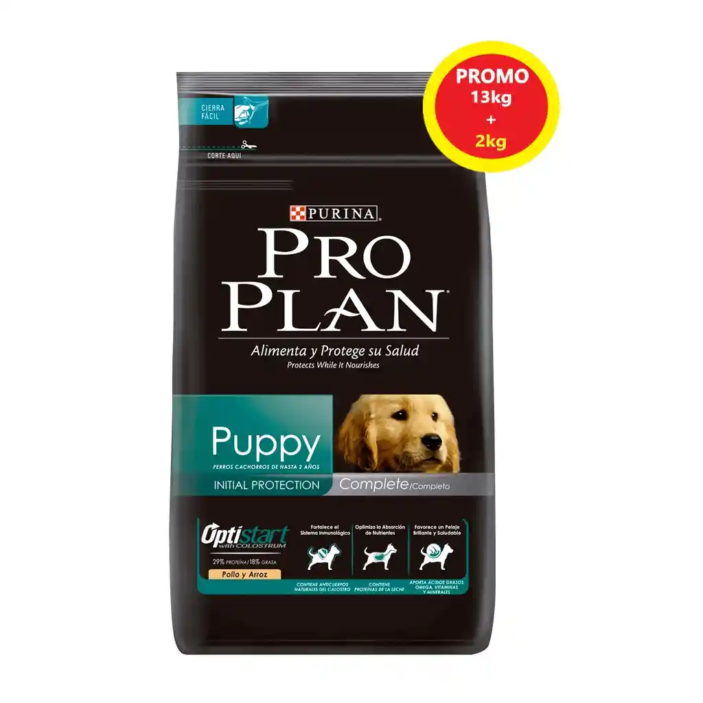 Pro Plan Promo Alimento Para Perro Puppy Complete R.M 13 Kg + 2 Kg