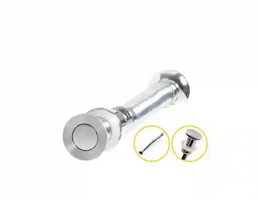 Desague De Lavamanos Metalico Tipo Push sin Rebose con Sifon Flexible