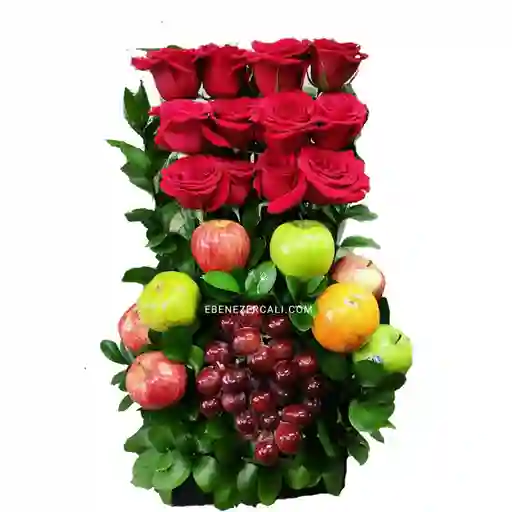 Arreglo floral con frutas - Arreglos florales Cali