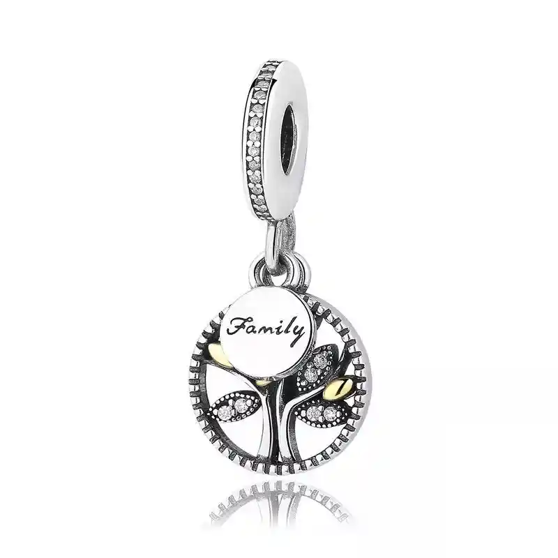 Dije Charm Familia Family Árbol De La Vida En Plata 925