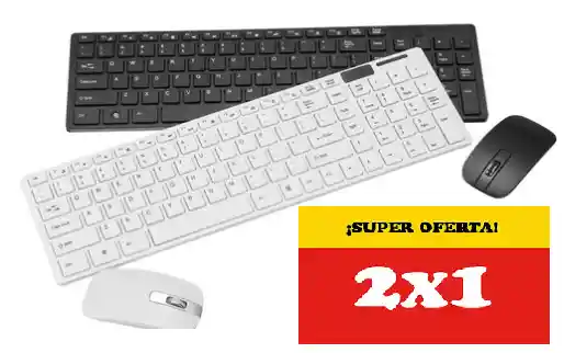 2x1 Teclados & Mouses Inalámbricos + Protectores De Teclado 