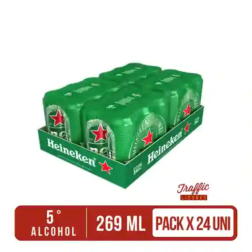 CERVEZA HEINKEN LATA 269ML X 24 UND