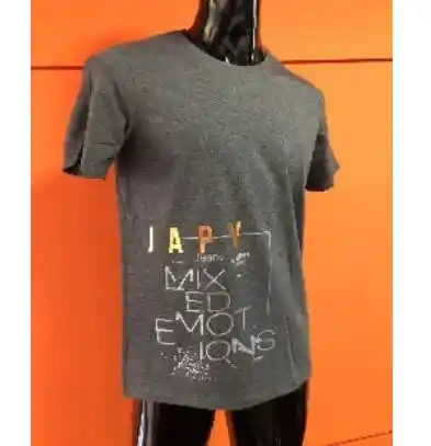 CAMISETA JAPY NUEVA COLECCIÓN COLOR GRIS OSCURO TALLA M 
