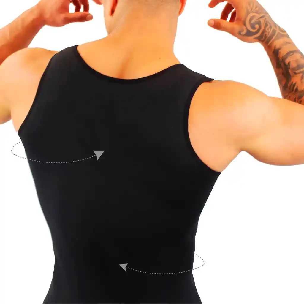 Chaleco reductor Térmico 3 broches hombre – reduce abdomen-TALLA  XS
