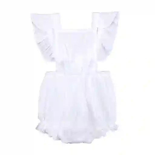 Body - Jardinera niña de boleros-  Blanco Talla: 9-12m