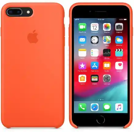 SILICONE CASE NARANJA PARA EL IPHONE 8 PLUS/7 PLUS