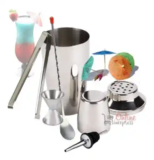 Kit Bartender Barman Pro Set Coctelera Cocktail Shaker Bar