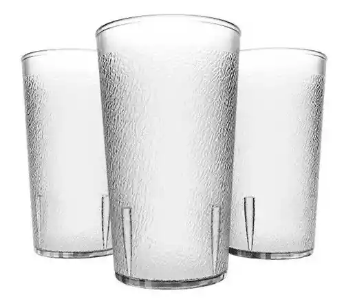 6 Vasos De 12 Oz Plástico Transparente Restaurante Hotel