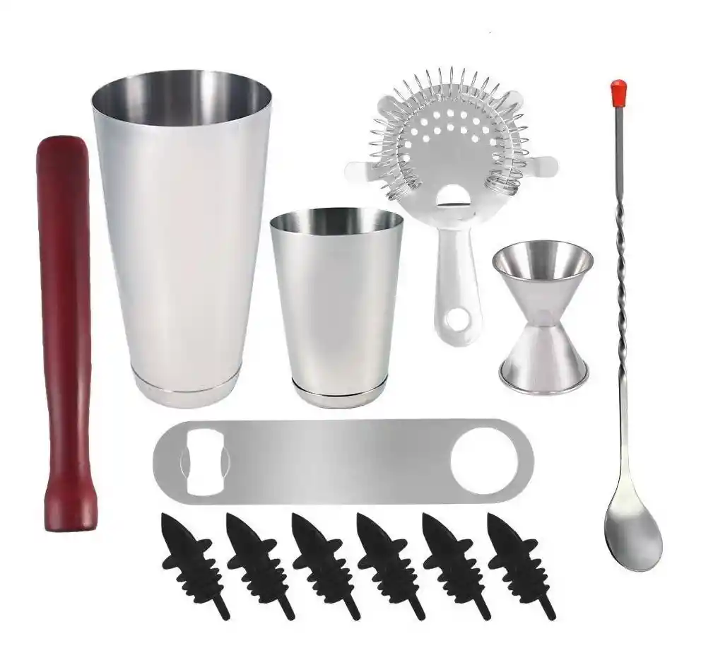 Kit Bartender Profesional Set Coctelera 13 Piezas Shaker Bar