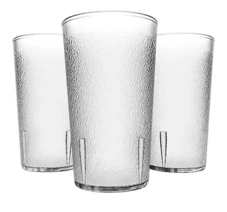 24 Vasos De 12 Oz Plástico Transparente Restaurante Hotel