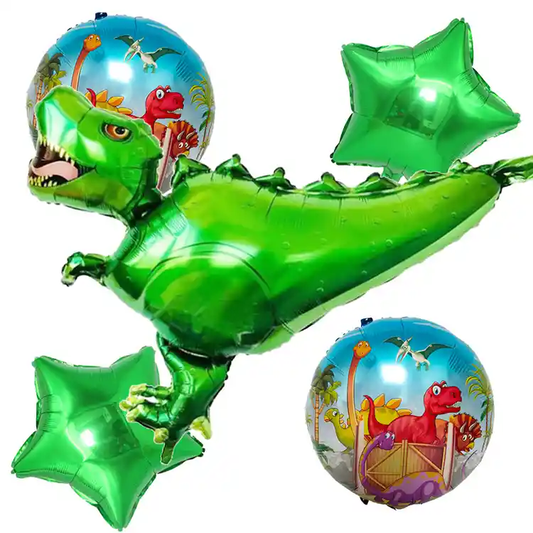 Globos Bouquet de bombas metalizados dinosaurio