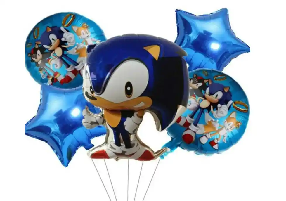 Globos Bouquet de bombas metalizados Sonic