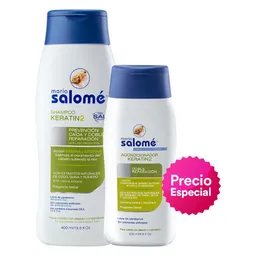 Maria Salome Shampoo Keratin2 Doble Reparación + Acondicionador