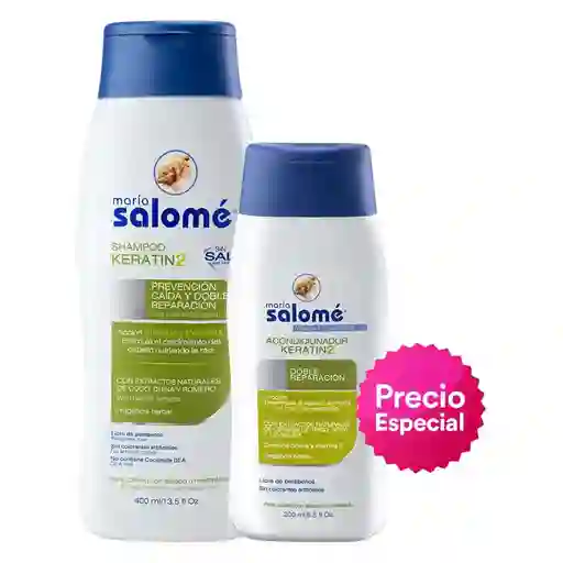 María Salomé Shampoo + Acondicionador Keratin 2