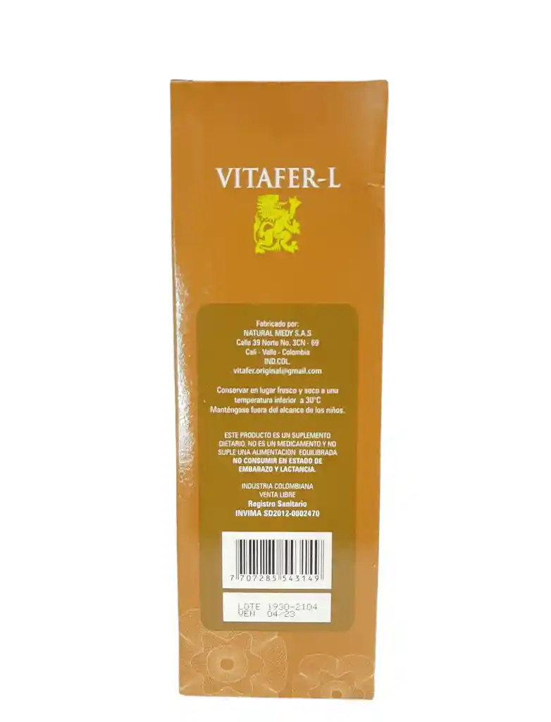 Bebida VITAFER-L Potencializador y Afrodisiaco natural x 500ml 